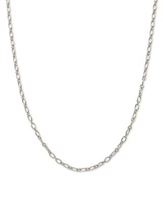 18” Double Link Rolo Chain Necklace in Sterling Silver