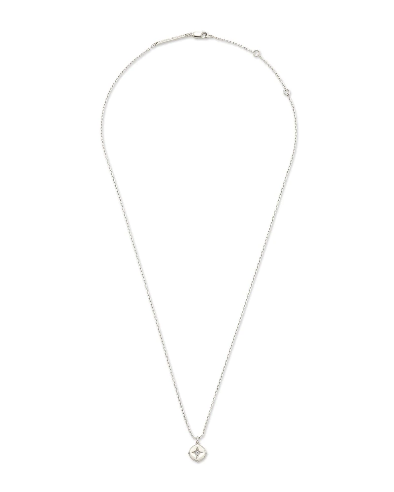 Adanna Sterling Silver Pendant Necklace in White Diamond
