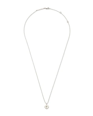 Adanna Sterling Silver Pendant Necklace in White Diamond