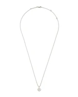 Adanna Sterling Silver Pendant Necklace in White Diamond
