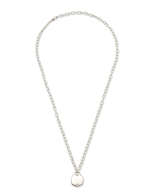 Davis Sterling Silver Chain Necklace in White Diamond