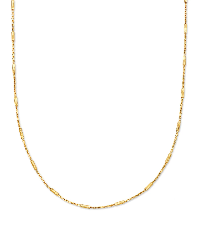 Roll Bar Chain Necklace in 18k Yellow Gold Vermeil