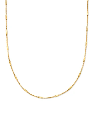 Roll Bar Chain Necklace in 18k Yellow Gold Vermeil