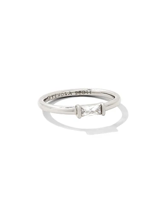 Juliette Gold Band Ring White CZ