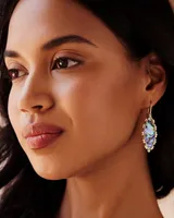 Genevieve Gold Drop Earrings in Abalone