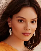 Leighton Gold Pearl Ear Climber Earrings in Freshwater Cultured Pearl