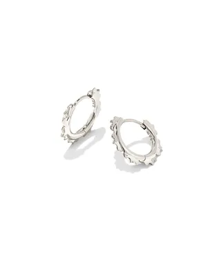 Genevieve Huggie Earrings in Silver