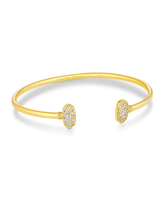 Grayson Rose Gold Cuff Bracelet White Crystal