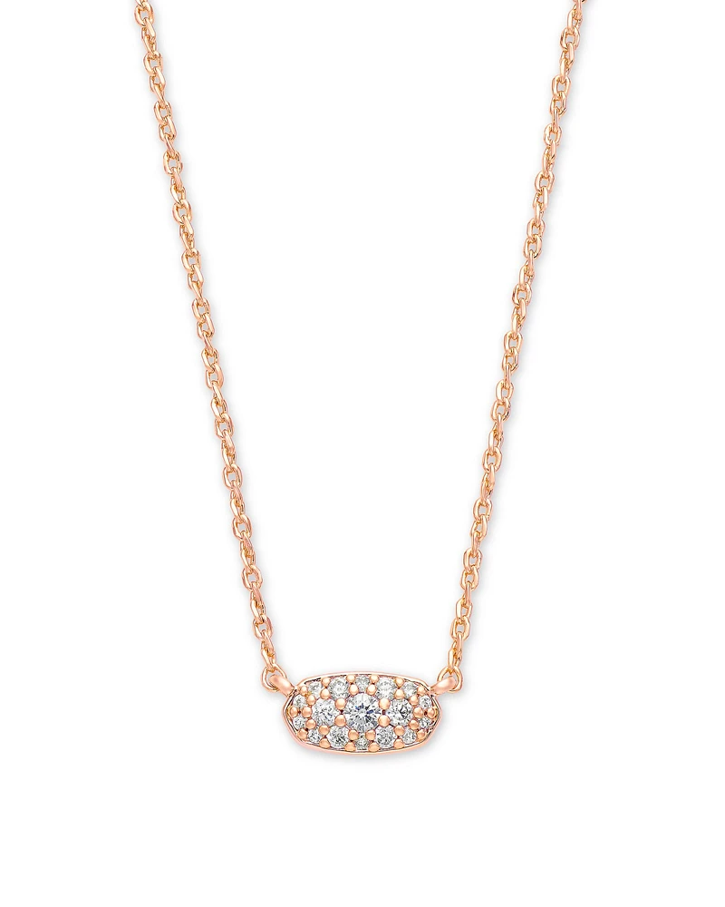 Grayson Gold Pendant Necklace White CZ