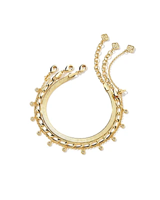 Kassie Set of 3 Chain Bracelets Silver