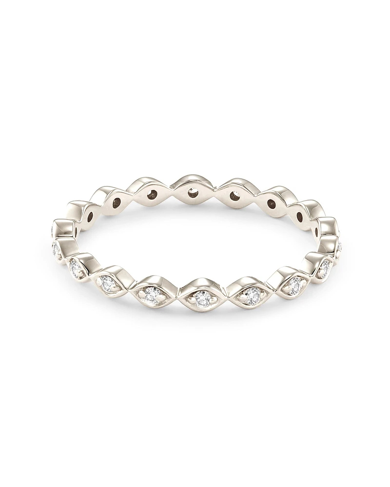 0.15 ct Nicolette 14k White Gold Band Ring Diamond