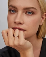 Juliette Gold Band Ring White CZ