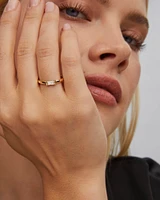 Juliette Gold Band Ring White CZ