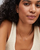 Cross 14k White Gold Pendant Necklace Diamonds