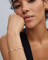 Emilie Silver Chain Bracelet Platinum Drusy