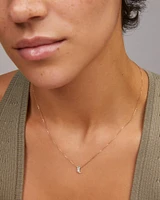 Tiny Cowboy Boot 14k Yellow Gold Pendant Necklace White Diamond