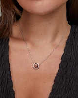 Basketball Gold Short Pendant Necklace Orange Goldstone