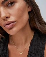 Juliette Gold Pendant Necklace White CZ