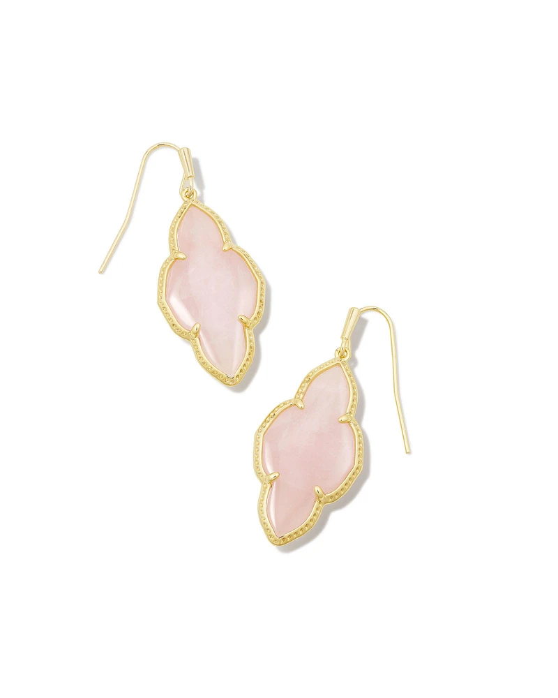Abbie Gold Drop Earrings Ivory Mother-of-Pearl