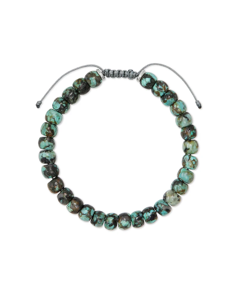 Cade Oxidized Sterling Silver Beaded Bracelet White Howlite