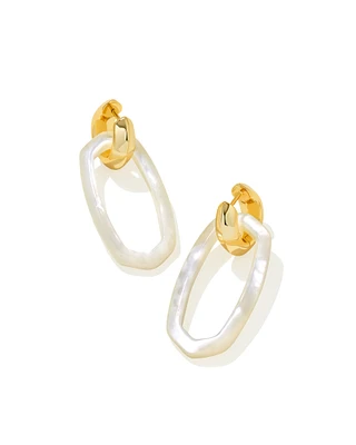 Danielle Gold Convertible Link Earrings Ivory Mother-of-Pearl