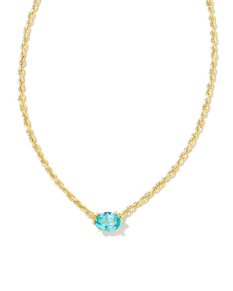 Cailin Gold Pendant Necklace Ivory Mother-of-Pearl