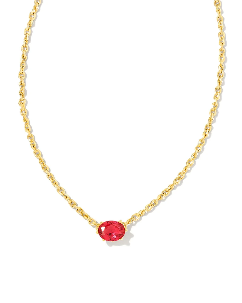 Cailin Gold Pendant Necklace Blue Violet Crystal