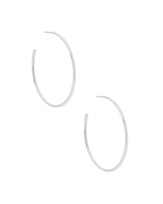 Keeley 50mm Hoop Earrings Sterling Silver