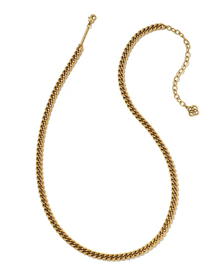 Ace Chain Necklace in Vintage Gold