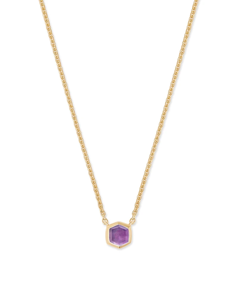 Davie 18k Gold Vermeil Pendant Necklace White Lab Grown Opal