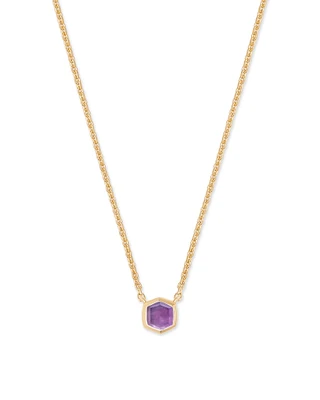 Davie 18k Gold Vermeil Pendant Necklace White Kyocera Opal
