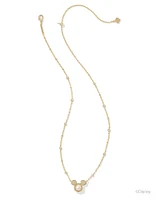 Disney | Kendra Scott Gold Mickey Mouse Short Pendant Necklace Bright Red Drusy
