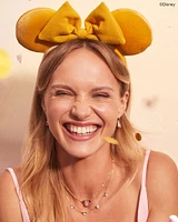 Disney | Kendra Scott Silver Mickey Mouse and Minnie Mouse Strand Necklace in White CZ