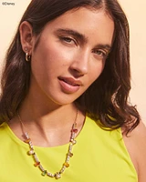 Disney | Kendra Scott Gold Mickey Mouse and Minnie Tennis Necklace White CZ