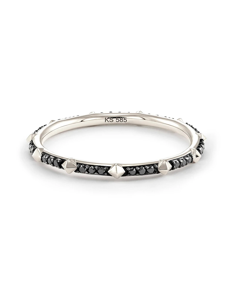 0.14 ct Astrid 14k Yellow Gold Band Ring Black Diamond