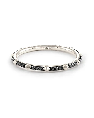 0.14 ct Astrid 14k Yellow Gold Band Ring Black Diamond