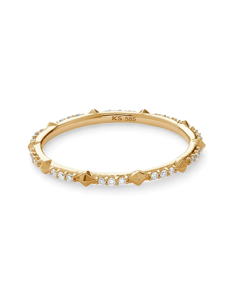 Astrid 14k Yellow Gold Ring White Diamond
