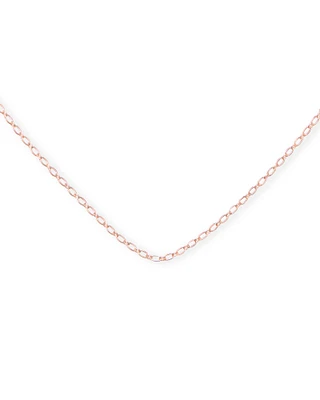 Inch Thin Chain Necklace in 18k Rose Gold Vermeil