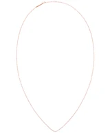Inch Thin Chain Necklace in 18k Rose Gold Vermeil