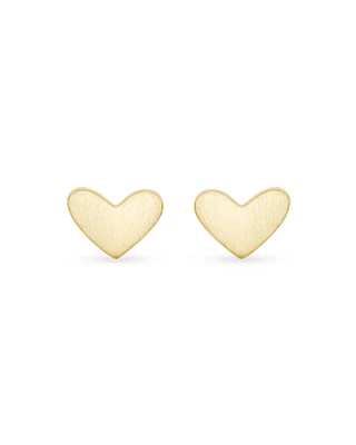 Ari Heart Stud Earrings In 18k Gold Vermeil