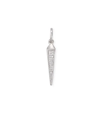 Spike Charm Sterling Silver Charm in White Diamond
