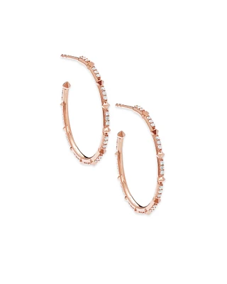 0.3 ct Cybil 14k Rose Gold Earrings in White Diamond