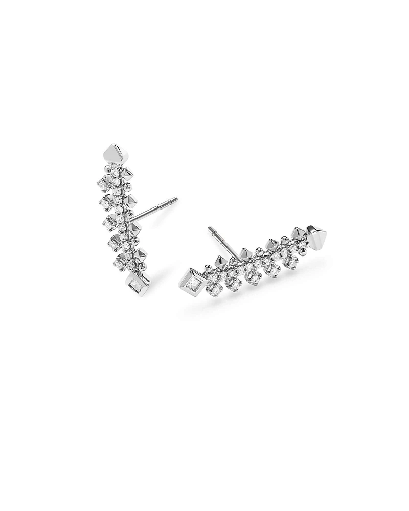 0.19 ct Indie 14k Yellow Gold Earrings in White Diamond
