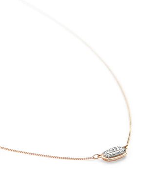 Lisa Pendant Necklace in Pave Diamond and 14k Rose Gold