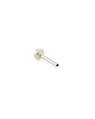6.5mm Single Stud Earring Push Back 14k White Gold
