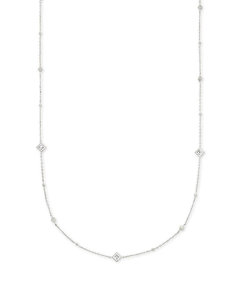 Michelle 14k White Gold Strand Necklace Diamond