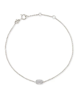 Millicent 14k Yellow Gold Delicate Chain Bracelet White Diamond