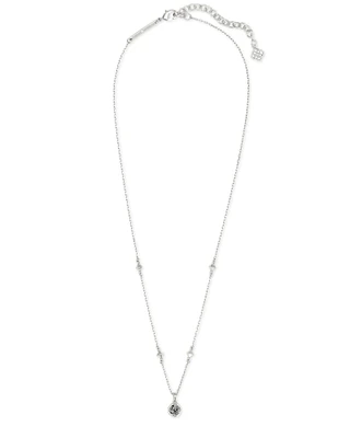 Nola Silver Pendant Necklace in Platinum Drusy