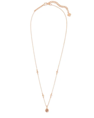 Nola Rose Gold Pendant Necklace in Rose Gold Drusy