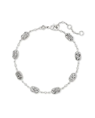 Emilie Silver Chain Bracelet Platinum Drusy